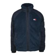 Stijlvolle jas met polyester en acryl Tommy Jeans , Blue , Heren