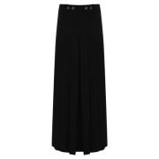 Lange rok met voorplooien Pinko , Black , Dames