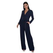 Metallic Jumpsuit met Lange Mouw Frank Lyman , Blue , Dames