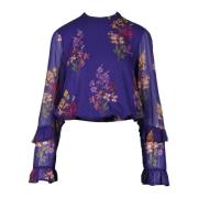 Elegante Viscose Blouse Twinset , Purple , Dames