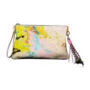 Witte Handtas met Afneembare Schouderband en Ritssluiting Desigual , M...