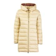 Dames Lily C533 Hooded Pufferjas Husky Original , Beige , Dames