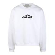 Logo Print Katoenmix Sweatshirt Dsquared2 , White , Heren