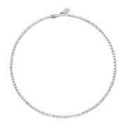 Kristallen Ketting met Metaal en Strass Max Mara Weekend , Gray , Dame...