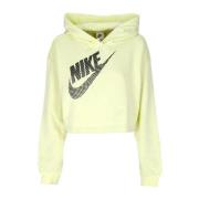 Sportswear Fleece Crop Hoodie Groen Nike , Green , Dames