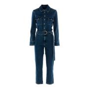 Denim jumpsuit voor vrouwen Patrizia Pepe , Blue , Dames