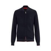 Merino Wool Bomber Jacket Carolina Herrera , Black , Heren