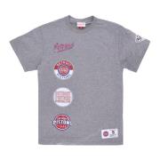 Detroit Pistons NBA Tee Grijs Heather Mitchell & Ness , Gray , Dames