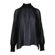 Viscose Blouse Dondup , Black , Dames