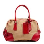 Pre-owned Canvas shoulder-bags Prada Vintage , Red , Dames