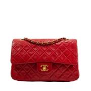 Pre-owned Leather chanel-bags Chanel Vintage , Red , Dames