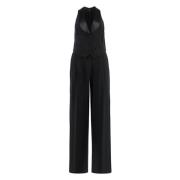 Crepe jumpsuit Ralph Lauren , Black , Dames