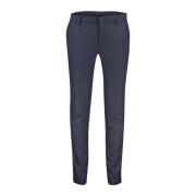 Blauw Geruite Chino Broek Alberto , Blue , Heren