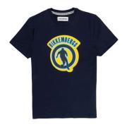 Korte Mouw Bedrukt T-shirt Bikkembergs , Blue , Heren