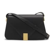 Concerto Crossbody Tas in Zwart Leer Lanvin , Black , Dames