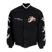 Zwarte Varsity Jack met Gewatteerde Voering Iuter , Black , Heren