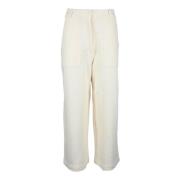 Katoenen Casual Broek Love Moschino , White , Dames