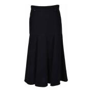 Elegante Triacetaat Polyester Rok Max Mara , Black , Dames