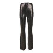 Metallic Fiber Broek Nineminutes , Brown , Dames