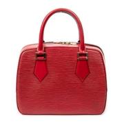 Pre-owned Leather handbags Louis Vuitton Vintage , Red , Dames