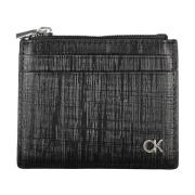 Heren Zwarte Portemonnee met Rits Sluiting Calvin Klein , Black , Here...