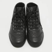 Pre-owned Leather sneakers Gucci Vintage , Black , Dames