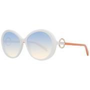 Witte Dames Zonnebril Rond Verloop Emilio Pucci , White , Dames