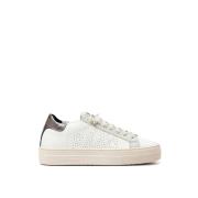 Witte Leren Sneaker P448 , White , Dames