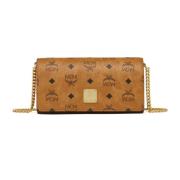 Aren Schoudertas in Visetos MCM , Brown , Dames