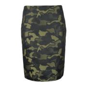 Elegante Stretchy Polyester Blend Rok Aspesi , Green , Dames