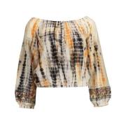 Beige Katoenen Tops & T-shirt Desigual , Beige , Dames