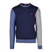 Gebreide trui met viscosemix U.s. Polo Assn. , Blue , Heren