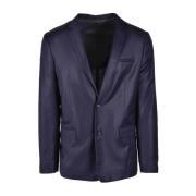 Blauwe Blazer voor Heren Paolo Pecora , Blue , Heren