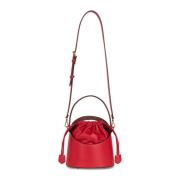 Rode Bucket Tas met Paisley Details Etro , Red , Dames