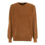 Heren Ronde Hals Trui Cashmere Company , Brown , Heren