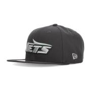 NY Jets Grafiet Snapback Hoed New Era , Gray , Unisex