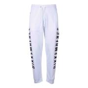 Katoen Elastaan Broek Bikkembergs , White , Heren