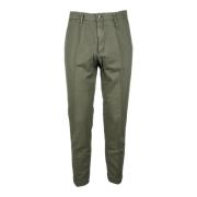 Casual Linnen Katoenmix Broek Briglia , Green , Heren