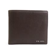 Pre-owned Leather wallets Prada Vintage , Brown , Heren