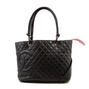 Pre-owned Leather shoulder-bags Chanel Vintage , Black , Dames