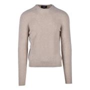 Merino Wol Gebreide Trui Alpha Studio , Beige , Heren