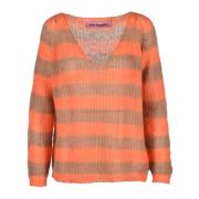 Zachte Gebreide Trui Pink Memories , Orange , Dames