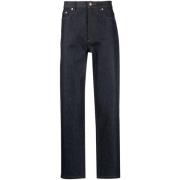 Donkerblauwe Straight-Leg Jeans A.p.c. , Blue , Heren