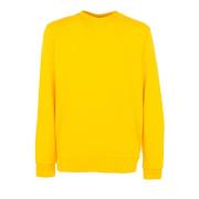 Vintage Katoen Ronde Hals Sweatshirt Sun68 , Yellow , Heren