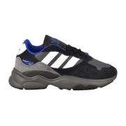 Sneakers met 50% ledervezels Adidas , Black , Heren