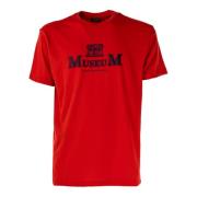 Heren Erik Ronde Hals T-shirt Museum , Red , Heren