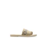 Slippers met logo Chloé , Beige , Dames