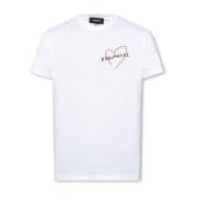 Bedrukt T-shirt Dsquared2 , White , Heren