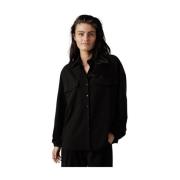 Overshirt Crepe Zwart 10Days , Black , Dames