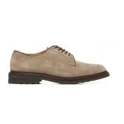 Beige Suède Derby Schoenen Brunello Cucinelli , Brown , Heren